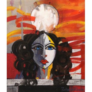 Zohaib Rind, 12 x 14 Inch, Acrylic on Canvas, Figurative Painting, AC-ZR-125